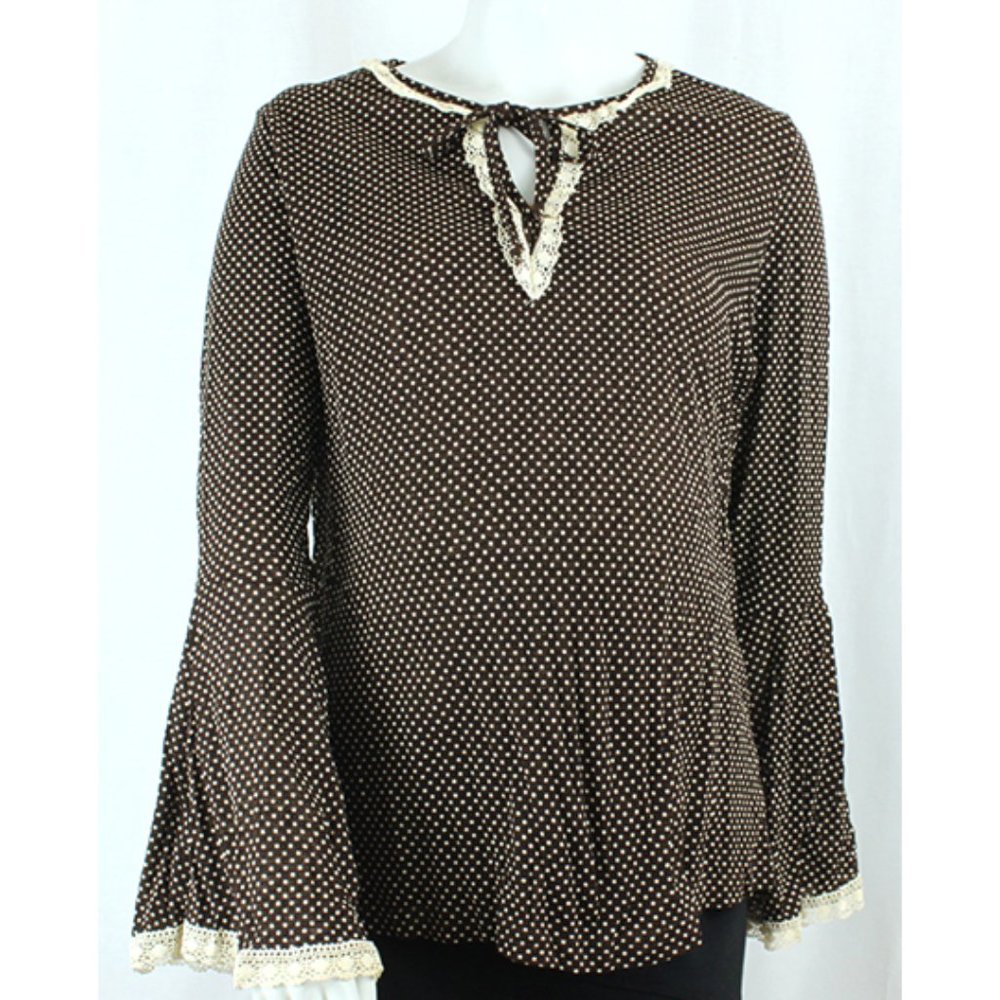 Vintage 2000s Boho Bell Sleeve Maternity Top